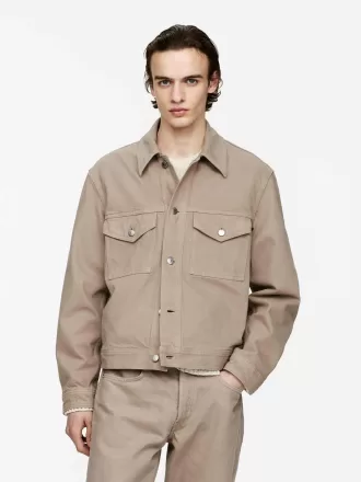 Stückgefärbte Jeansjacke