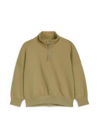 Sweatshirt mit halbem Reißverschluss