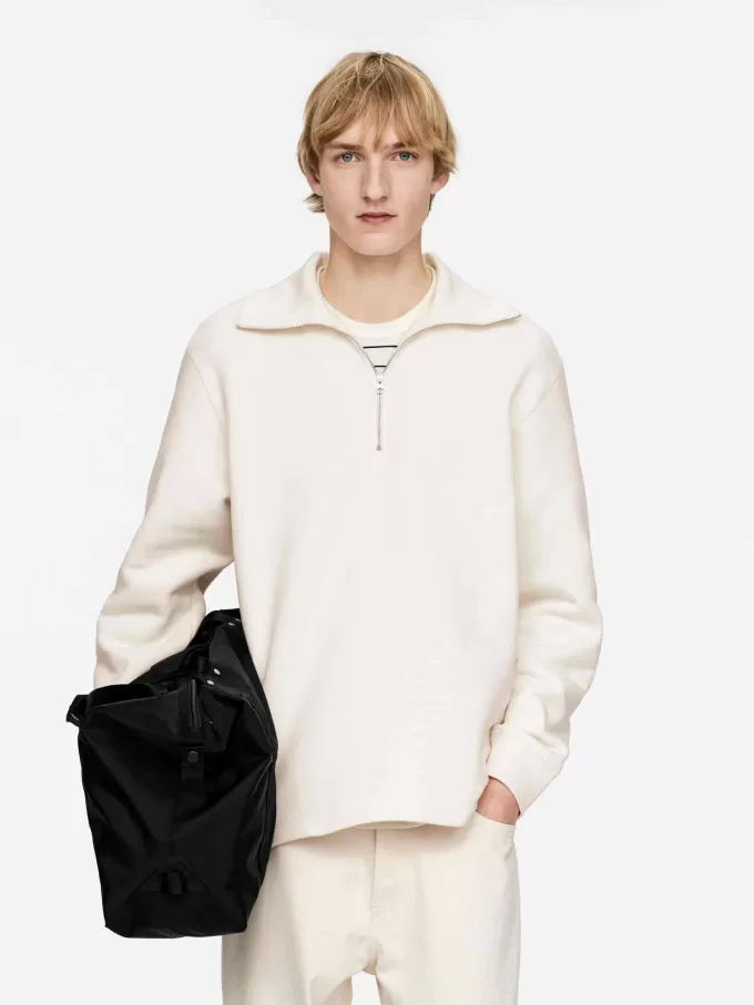 Sweatshirt mit halbem Reißverschluss