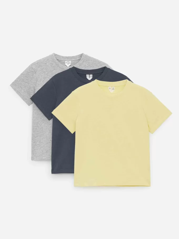 T-Shirt mit Rundhalsausschnitt im 3er-Set