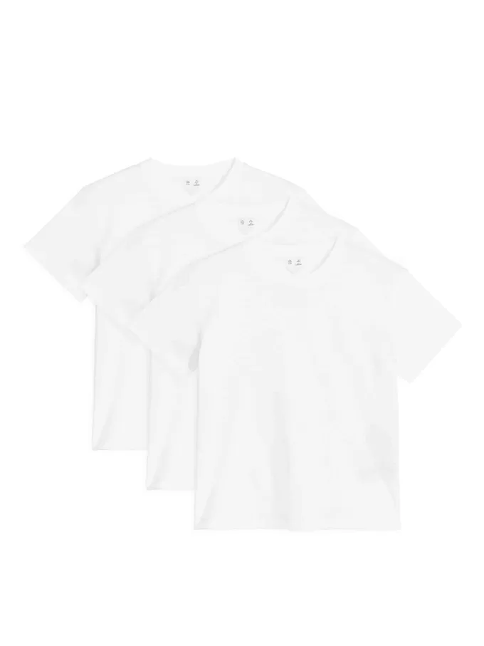 T-Shirt mit Rundhalsausschnitt im 3er-Set