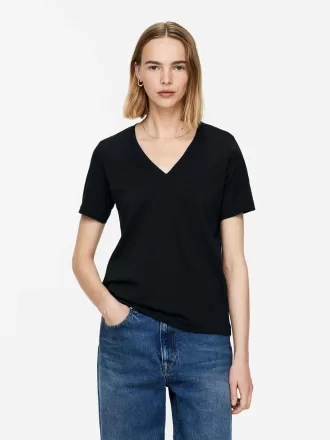 T-Shirt mit V-Ausschnitt