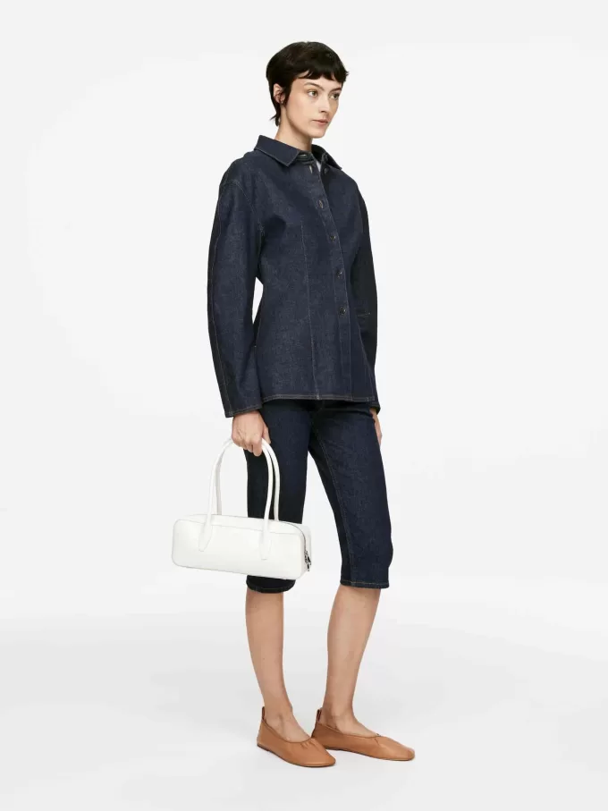 Tailliertes Jeanshemd