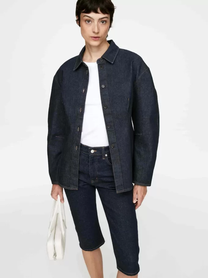 Tailliertes Jeanshemd