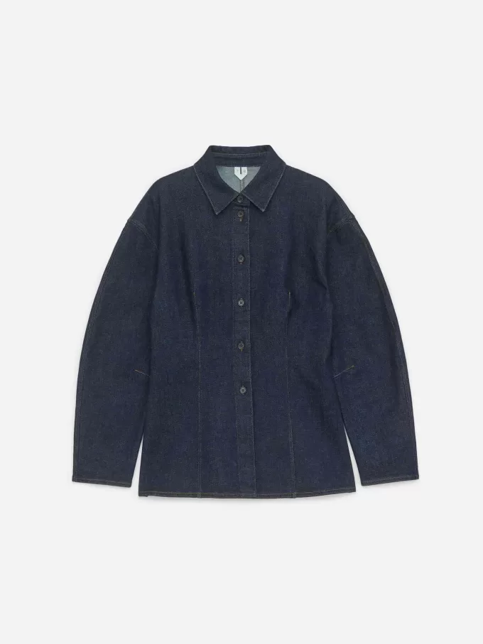 Tailliertes Jeanshemd