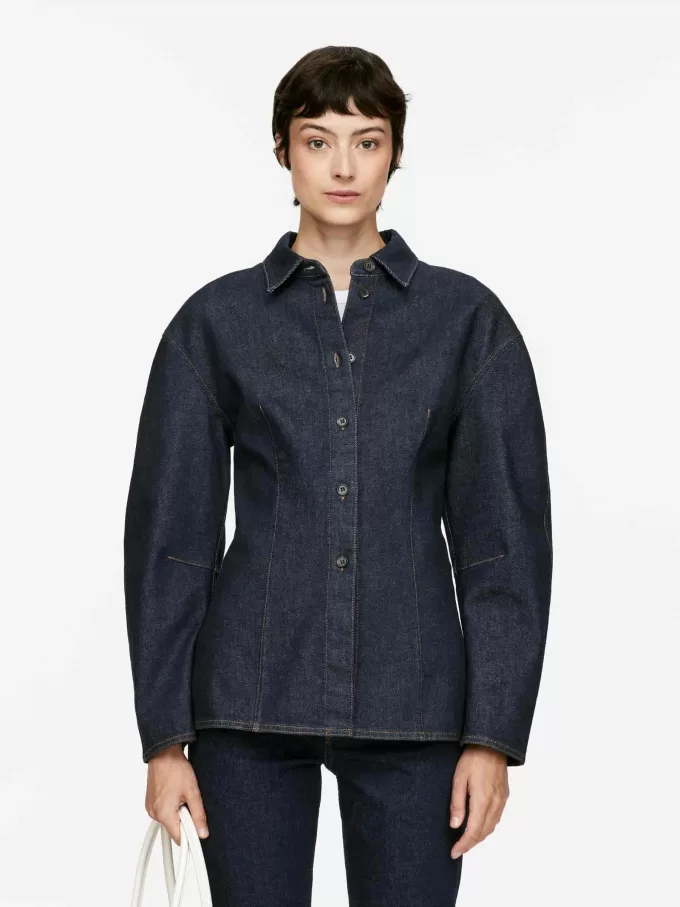 Tailliertes Jeanshemd