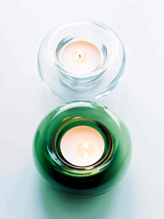 Teelichthalter aus Glas
