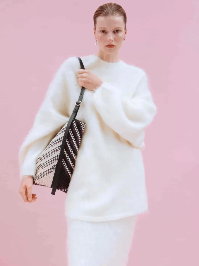 Rock aus Mohair-Woll-Mischung