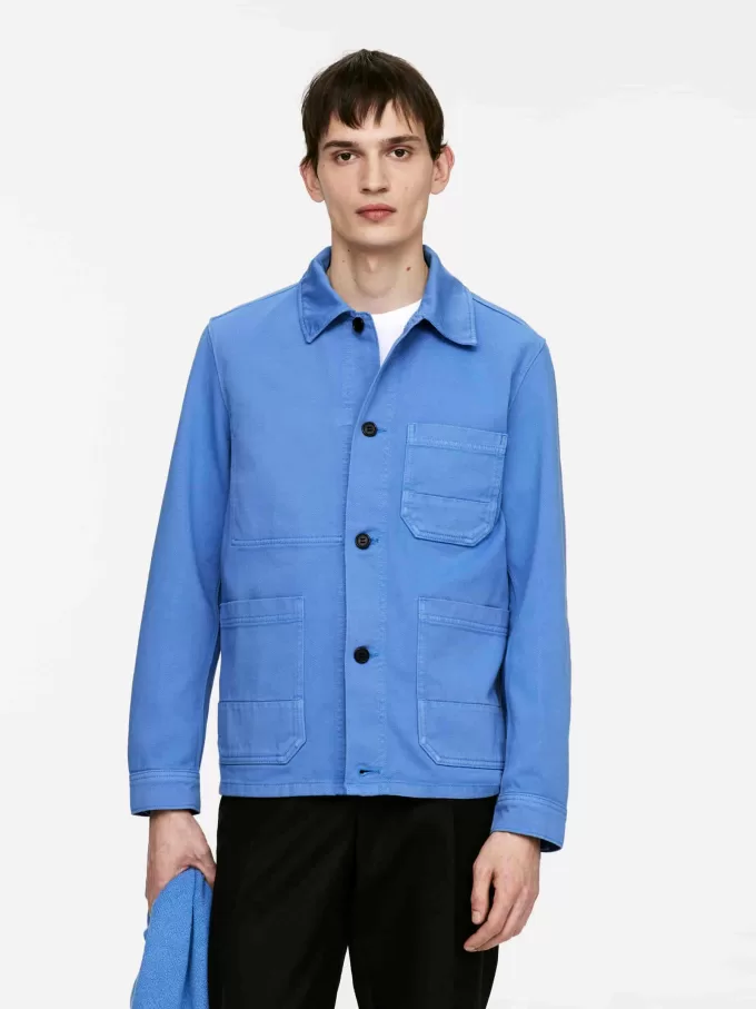 Überfärbtes Twill-Overshirt