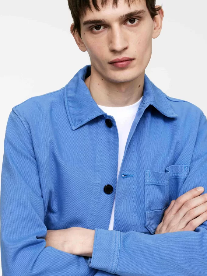 Überfärbtes Twill-Overshirt