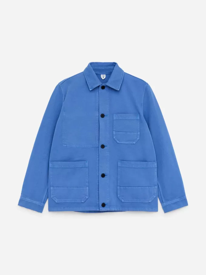 Überfärbtes Twill-Overshirt