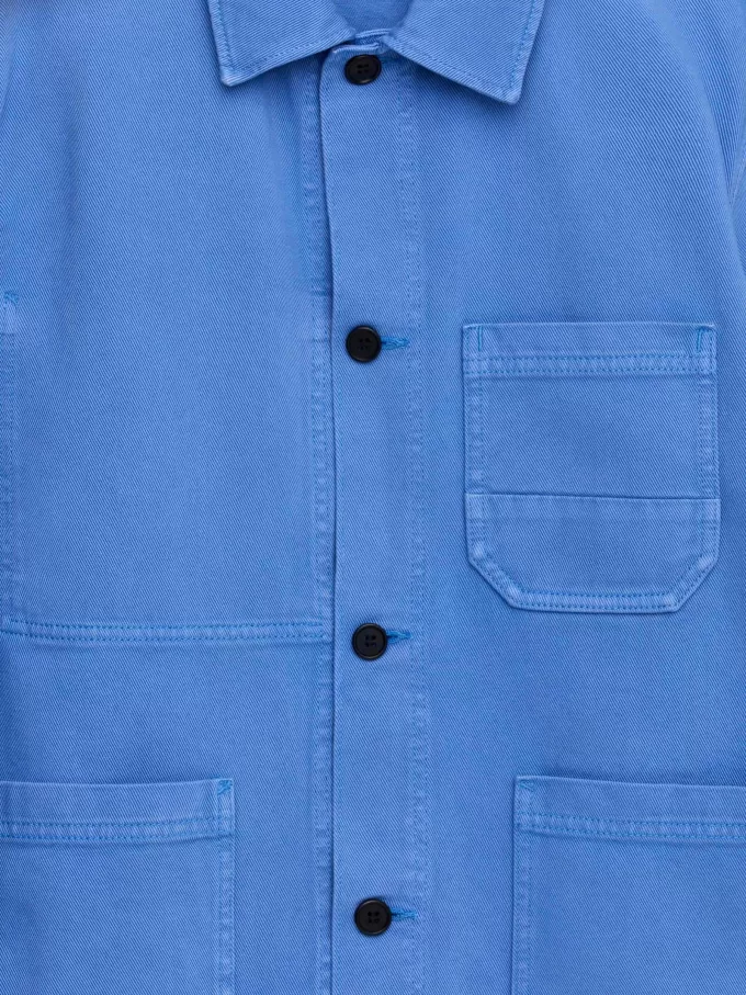 Überfärbtes Twill-Overshirt