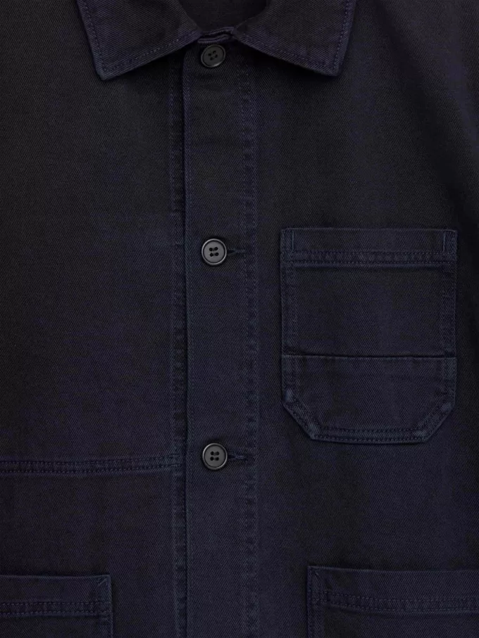 Überfärbtes Twill-Overshirt