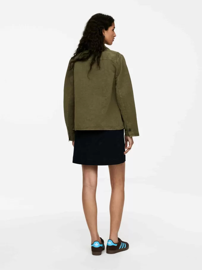 Überhemd aus Leinenmischung