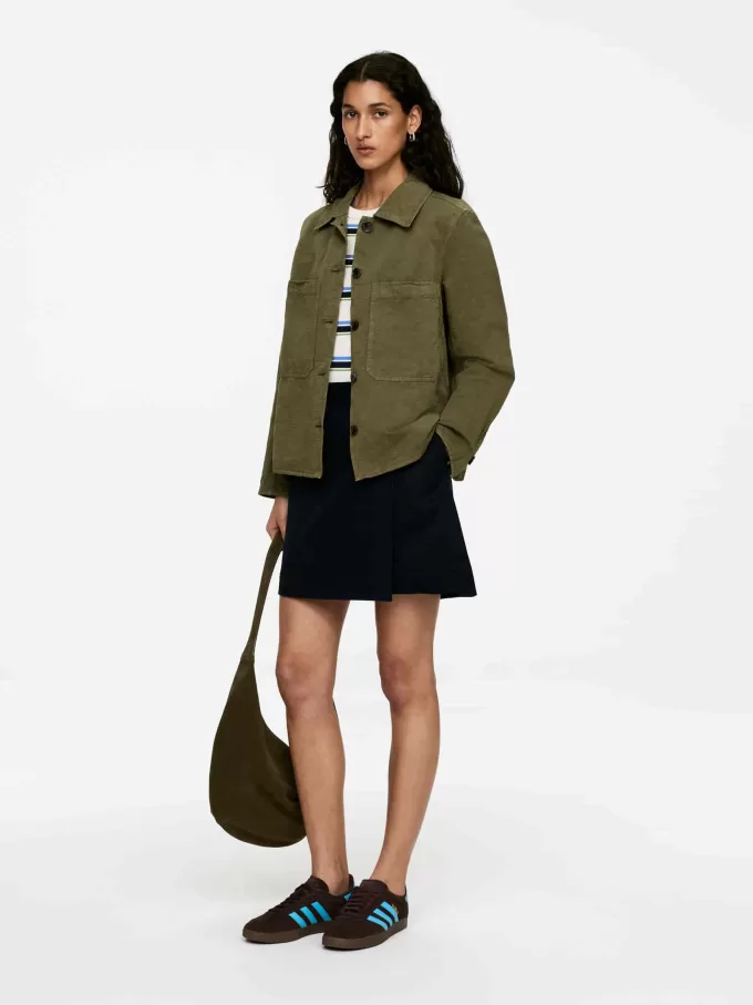 Überhemd aus Leinenmischung