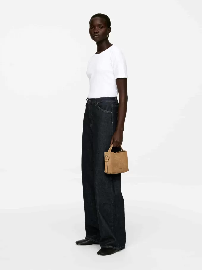 Umhängetasche aus Wildleder