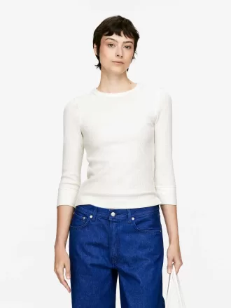 Waffel-Jersey-Oberteil