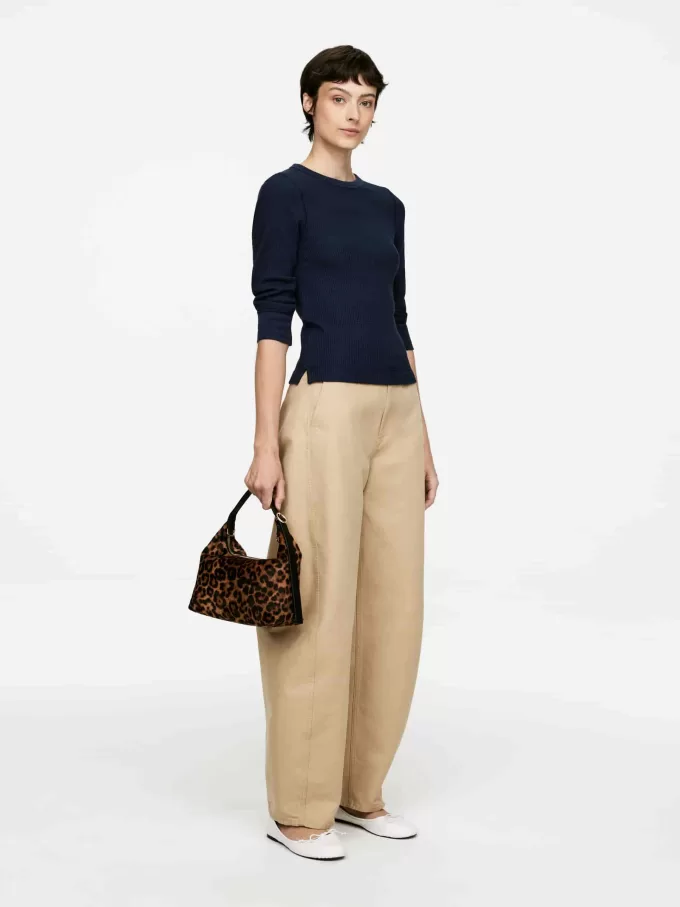 Waffel-Jersey-Oberteil