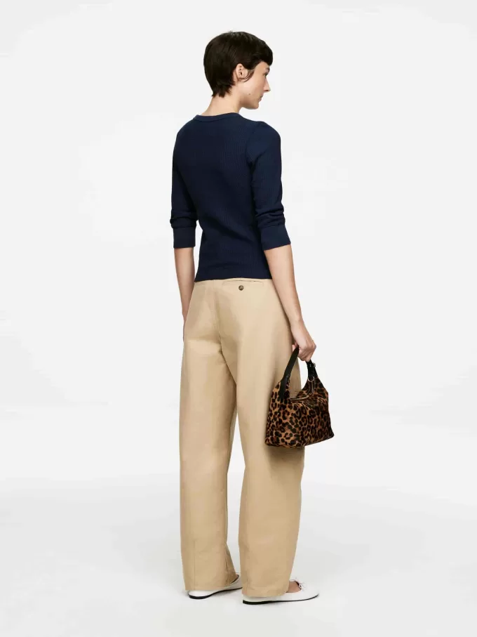 Waffel-Jersey-Oberteil