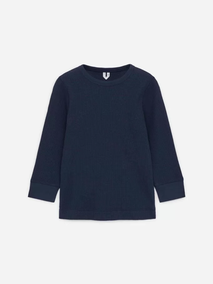 Waffel-Jersey-Oberteil