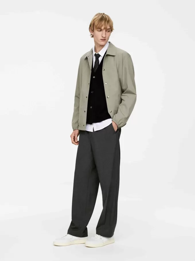 Weste-Cardigan aus Wolle und Baumwolle