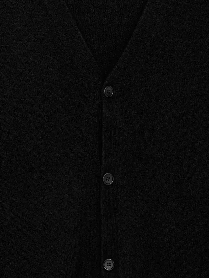 Weste-Cardigan aus Wolle und Baumwolle