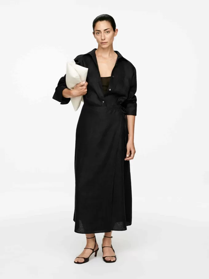 Wickelrock aus Leinen