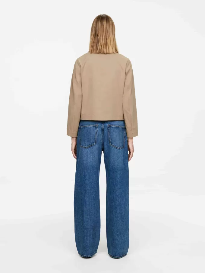 Zweireihiger Blazer aus Baumwolle