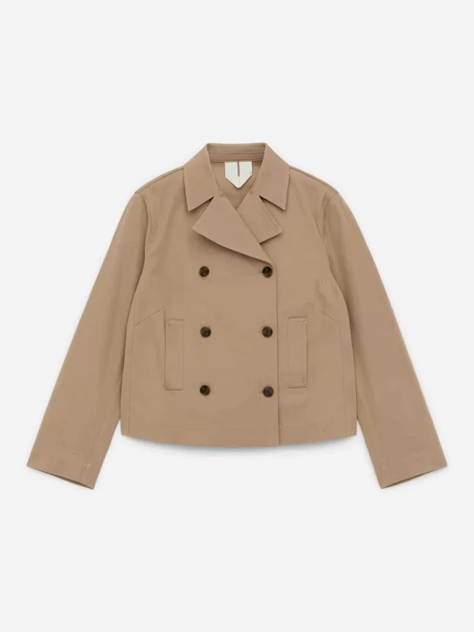 Zweireihiger Blazer aus Baumwolle