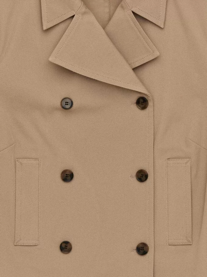 Zweireihiger Blazer aus Baumwolle